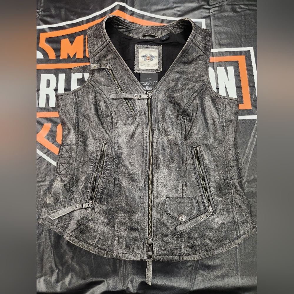 Genuine H-D Ladies Leather Vest